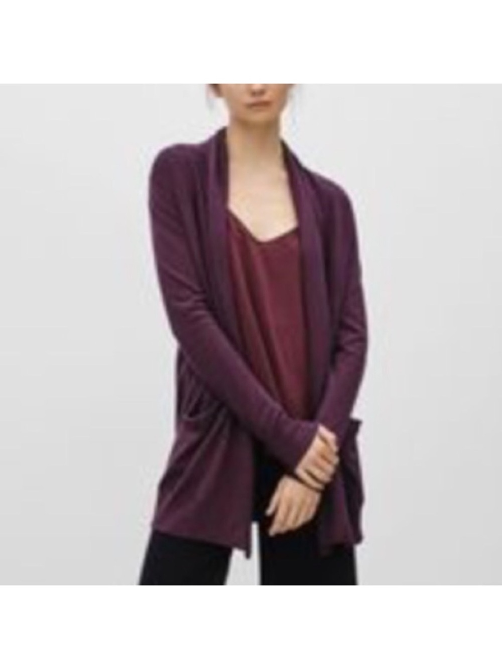 Wilfred with Silk & Cashmere Burgundy Cardigan